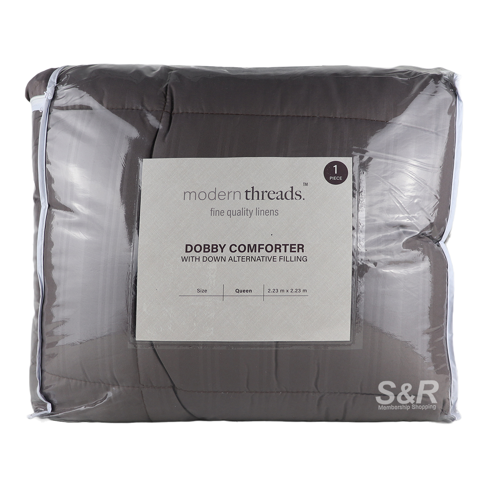 Modern Threads Taupe Dobby Comforter Queen 1pc